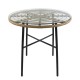 Τραπέζι κήπου APPIUS σε χρώμα φυσικό/μαύρο από μέταλλο/Rattan/γυαλί διαστάσεων 70x70x74cm