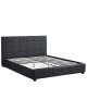 Κρεβάτι ABELIA για στρώμα 160x200 σε μαύρο PU 