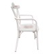 Καρέκλα κήπου THOMSONS σε λευκό αντικέ χρώμα από αλουμίνιο διαστάσεων 52x52x87cm