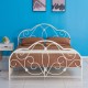 Κρεβάτι μεταλλικό ARIEL Semy Glossy White  διαστάσεων 210x155x110cm