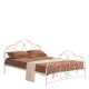 Κρεβάτι μεταλλικό ARIEL Semy Glossy White  διαστάσεων 210x155x110cm