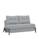 Διθέσιος καναπές κρεβάτι σε ανοιχτό γκρι χρώμα διαστάσεων 150x91x90cm σειρά GAEL 