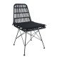 Καρέκλα κήπου ALFONSE σε μαύρο μέταλλο/Rattan διαστάσεων 47x62x81cm