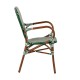 Καρέκλα κήπου BOALI χρώματος πράσινο με λευκό διαστάσεων 41x45x92cm