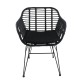Καρέκλα κήπου ACTORIUS σε μαύρο μέταλλο/Rattan διαστάσεων 57x53x81cm