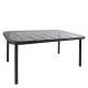 Τραπέζι κήπου AMPIUS με μεταλλικό μαύρο σκελετό και γυάλινη επιφάνεια διαστάσεων 160x90x73cm