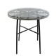 Τραπέζι κήπου APPIUS σε χρώμα γκρι/μαύρο από μέταλλο/Rattan/γυαλί διαστάσεων 70x70x74cm