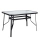 Τραπέζι μεταλλικό SUN εξωτερικού χώρου σε μαύρο χρώμα διαστάσεων 150x90x70cm