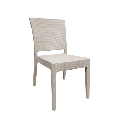 Καρέκλα κατάλληλη για τον κήπου χρώμα Cappuccino από Rattan διαστάσεων 47x55x87cm