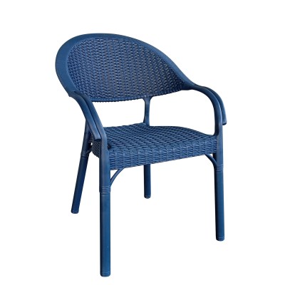 Καρέκλα κήπου Eco σε μπλε χρώμα από ανακυκλωμένο PP διαστάσεων 59x55x84cm