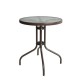 Τραπέζι εξωτερικού χώρου μεταλλικό EARTH σε καφέ χρώμα Φ70x70cm