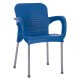 Καρέκλα κήπου Eco σε χρώμα μπλε από ανακυκλωμένο PP διαστάσεων 60x50x80xcm