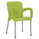 Καρέκλα κήπου Eco σε χρώμα πράσινο από ανακυκλωμένο PP διαστάσεων 60x50x80xcm