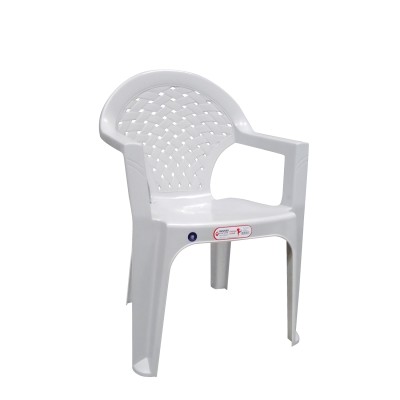 Καρέκλα κήπου πλαστική σε χρώμα λευκό διαστάσεων 56x55x79cm