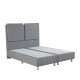 Κρεβάτι με επένδυση γκρι ύφασμα  GONDRY για στρώμα 160x200cm 