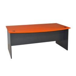 Γραφείο επαγγελματικό διαστάσεων Sienna σε χρώμα γκρι-κεράσι 180x93,5x74,6cm