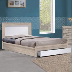 Κρεβάτι Melany με 1 συρτάρι Sonama - λευκό διαστάσεων 110x190cm