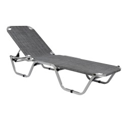 Ξαπλώστρα επαγγελματική Waldo αλουμινίου γκρι 60x195x30cm