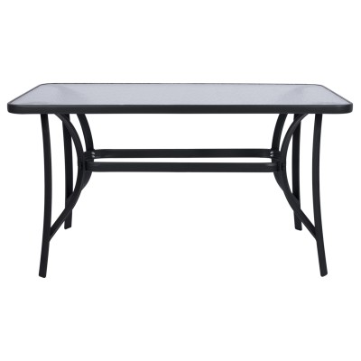 Τραπέζι Bruno 140x80x72Ycm σε χρώμα γκρι μεταλλικό με γυάλινη επιφάνεια Τραπέζι Bruno 140x80x72Ycm σε χρώμα γκρι μεταλλικό με γυάλινη επιφάνεια