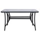 Τραπέζι Bruno 140x80x72Ycm σε χρώμα γκρι μεταλλικό με γυάλινη επιφάνεια Τραπέζι Bruno 140x80x72Ycm σε χρώμα γκρι μεταλλικό με γυάλινη επιφάνεια