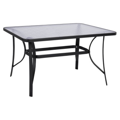 Τραπέζι Bruno 140x80x72Ycm σε χρώμα γκρι μεταλλικό με γυάλινη επιφάνεια Τραπέζι Bruno 140x80x72Ycm σε χρώμα γκρι μεταλλικό με γυάλινη επιφάνεια
