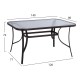 Τραπέζι Bruno 140x80x72Ycm σε χρώμα καφέ μεταλλικό με γυάλινη επιφάνεια Τραπέζι Bruno 140x80x72Ycm σε χρώμα καφέ μεταλλικό με γυάλινη επιφάνεια