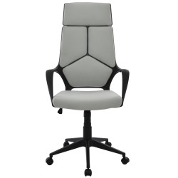 Καρέκλα γραφείου anivia σε χρώμα γκρι και σκελετό μαύρο διαστάσεων 64x61x127 cm