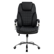 Καρέκλα γραφείου Kiev μαύρη διαστάσεων 65x80x127cm