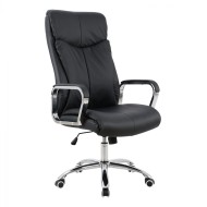 Καρέκλα γραφείου Shashi σε χρώμα μαύρο διαστάσεων 63x80x(118-126)cm