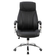 Καρέκλα γραφείου Xaviere μαύρη διαστάσεων 64x83x126cm