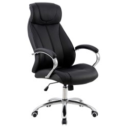 Καρέκλα γραφείου Xaviere μαύρη διαστάσεων 64x83x126cm