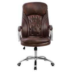 Καρέκλα γραφείου lanisha καφέ διαστάσεων 65x73x125cm