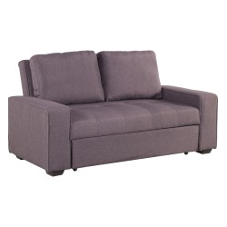 Καναπές κρεβάτι Kanna 2θεσιος διαστάσεων 176x102x91cm με καφέ ύφασμα