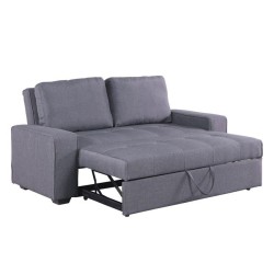 Καναπές κρεβάτι Kanna 2θεσιος διαστάσεων 176x102x91 cm με γκρι ύφασμα