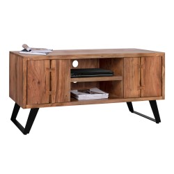 Έπιπλο TV fansi από μασίφ ξύλο ακακίας φυσικό διαστάσεων 135x43x61,5Υcm