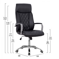 Καρέκλα γραφείου Shaila σε χρώμα μαύρο 64x68x (116-123) cm