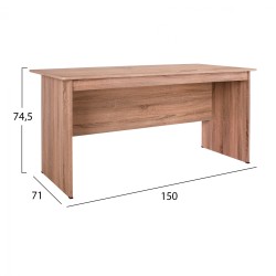 Γραφείο μελαμίνης Hayden 150x71x74,5cm σε χρώμα Sonama