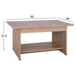 Τραπεζάκι σαλονιού Hayden σε Sonama χρώμα 80x41,5x46cm