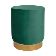 Σκαμπό Levy κυπαρισσί βελούδο με χρυσή βάση φ35x43Ycm