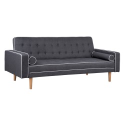 Καναπές - κρεβάτι Salvador σε χρώμα γκρι με 2 πλαϊνά μαξιλάρια διαστάσεων 224x88x84Ycm