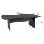 Επαγγελματικό γραφείο συνεδριάσεων Rosewood 240x120x75cm