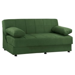 Καναπές κρεβάτι βελούδινος σε χρώμα κυπαρισσί τριθέσιος Ege διαστάσεων 192x74x82Υcm