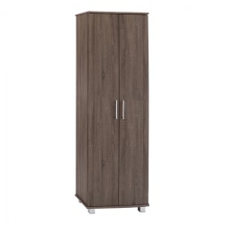 Παπουτσοθήκη-ντουλαπα μελαμίνης Cluse σε καρυδί χρώμα 58-60x37x187cm