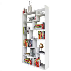 Βιβλιοθήκη Gretel σε χρώμα λευκό διαστάσεων 90x22x182cm