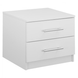 Κομοδίνο μελαμίνης Chelsea λευκό 48x40,5x41,5cm