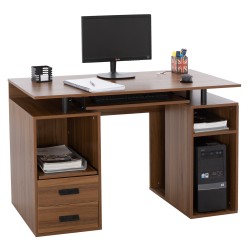Γραφείο μελαμίνης Status Walnut διαστάσεων 120x55x76cm