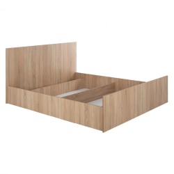 Κρεβάτι Adler μελαμίνης διπλό για στρώμα 160x200cm Sonoma Oak 