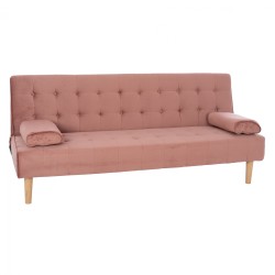 Καναπές - κρεβάτι Wanda με βελούδο σε χρώμα σάπιο μήλο 188x83x83Ycm