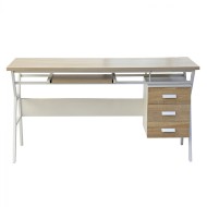 Γραφείο με μεταλλικό σκελετό Sonama λευκό 150x60x76Ycm