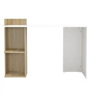 Γραφείο μελαμίνης με ράφια Syndya Sonama σε χρώμα λευκό διαστάσεων 112x55x85Ycm